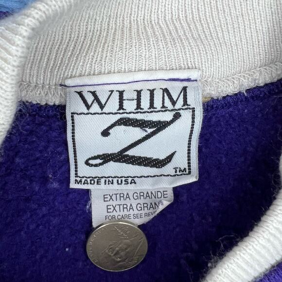 VINTAGE Bumblebee Hive Flower Crewneck Sweater Size XL Women’s Nature Purple 90s - Picture 9 of 9